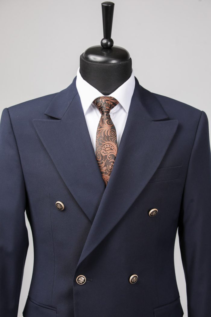 Costum Bleumarin Uni din Lână Elastică – Confort Suprem - imagine 5