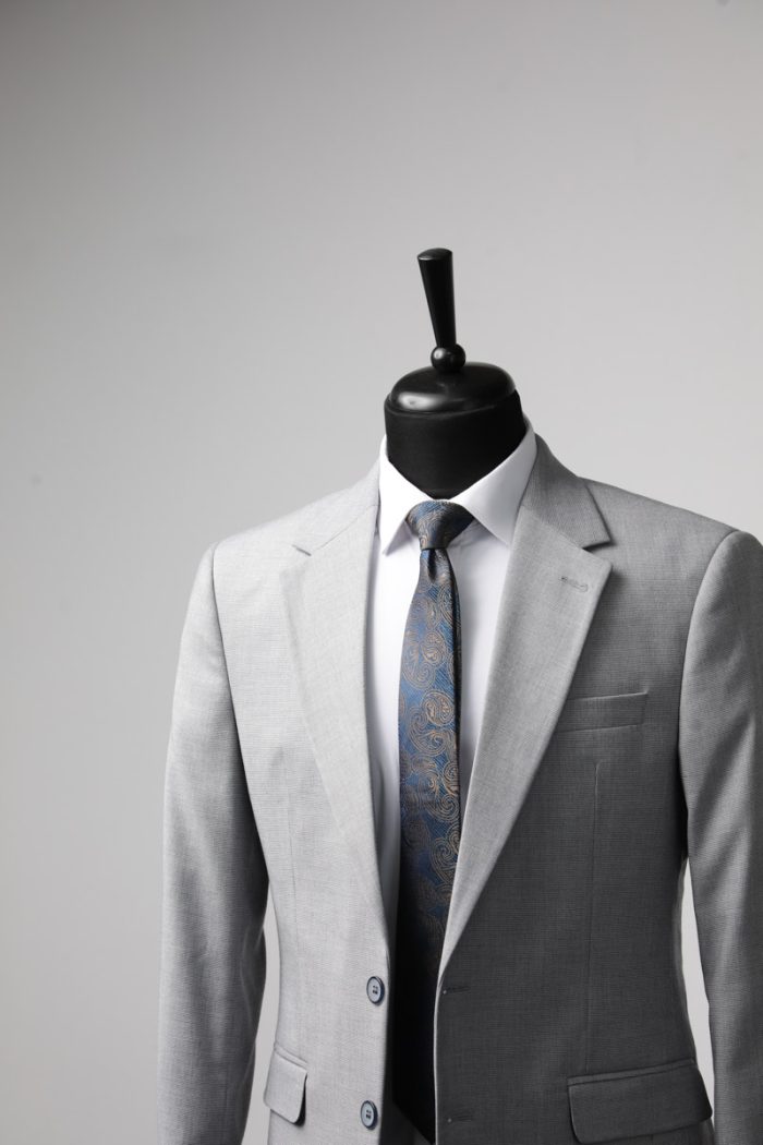 Costum Gri Texturat – Lână Premium - imagine 6