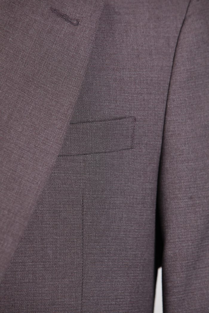 Costum Mov Prăfuit Texturat – Lână Premium - imagine 2