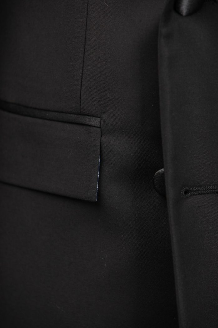 Costum de Mire Negru la Două Rânduri – Țesătură Bi-Stretch - imagine 5