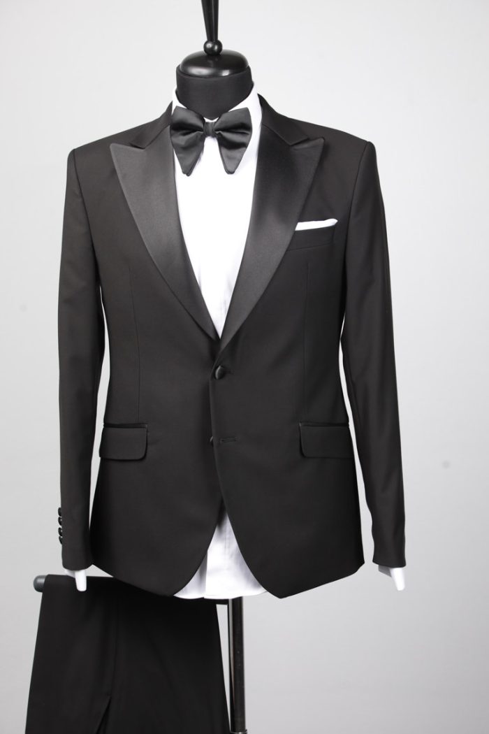 Costum de Mire Negru Elastic ROSINNI - imagine 6