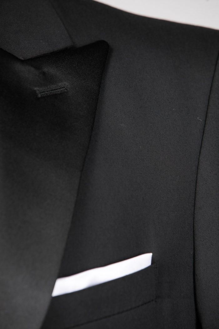 Costum de Mire Negru Uni de Vară (Un Nasture) – ROSINNI - imagine 2