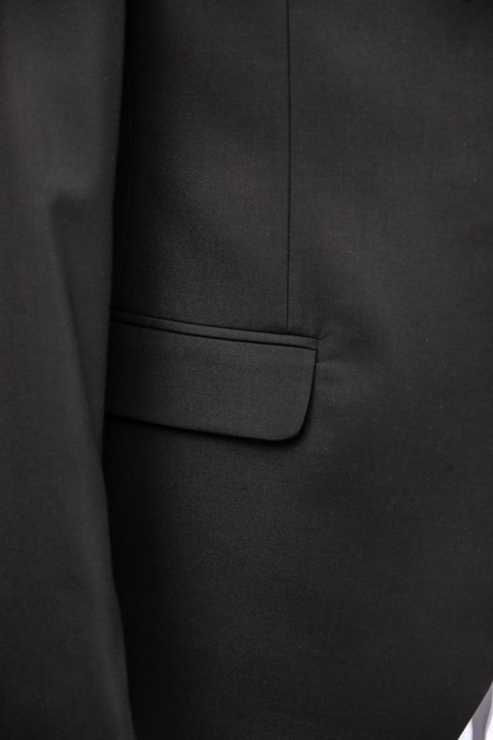 Costum Negru Simplu din Țesătură Bi-Stretch – ROSINNI - imagine 4