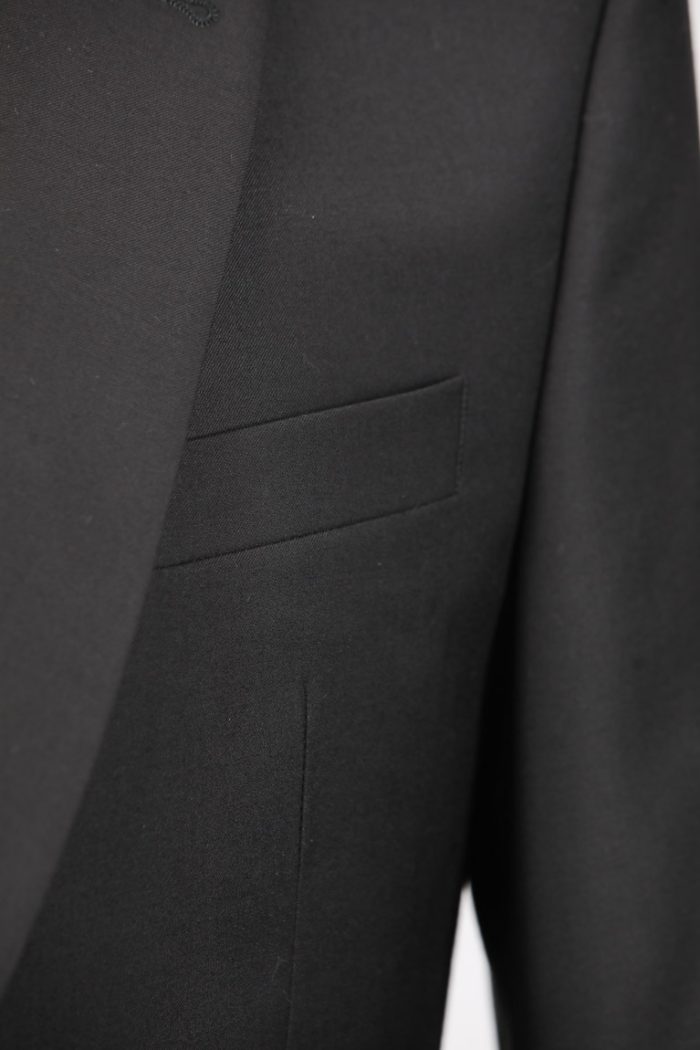 Costum Negru Simplu din Țesătură Bi-Stretch – ROSINNI - imagine 2