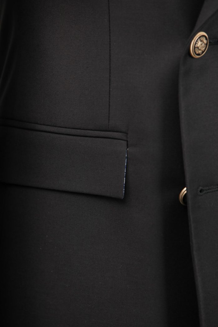 Costum Negru la Două Rânduri din Țesătură Bi-Stretch – ROSINNI - imagine 6