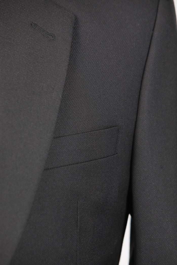 Costum Negru Texturat pentru Bărbați – ROSINNI - imagine 2