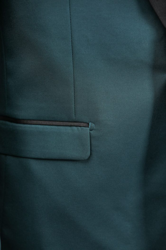 Costum de Mire Verde Smarald cu Pantalon Negru – ROSINNI - imagine 3