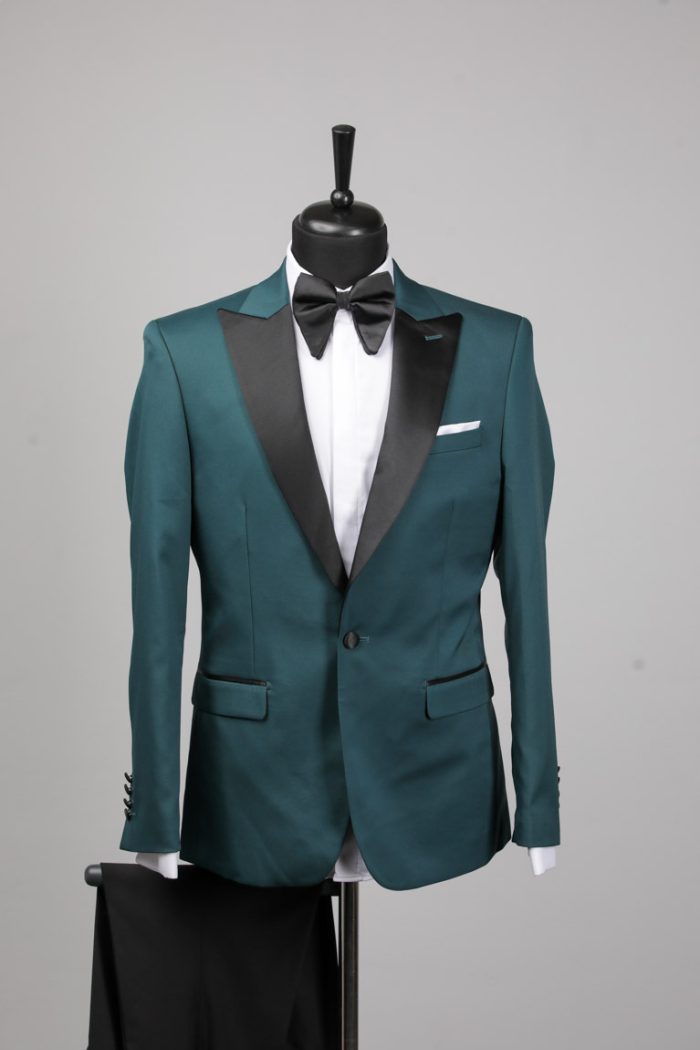 Costum de Mire Verde Smarald cu Pantalon Negru – ROSINNI - imagine 4