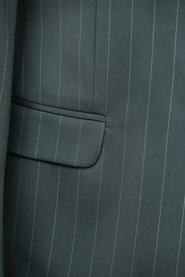 Costum Verde în Dungi ROSINNI - imagine 4