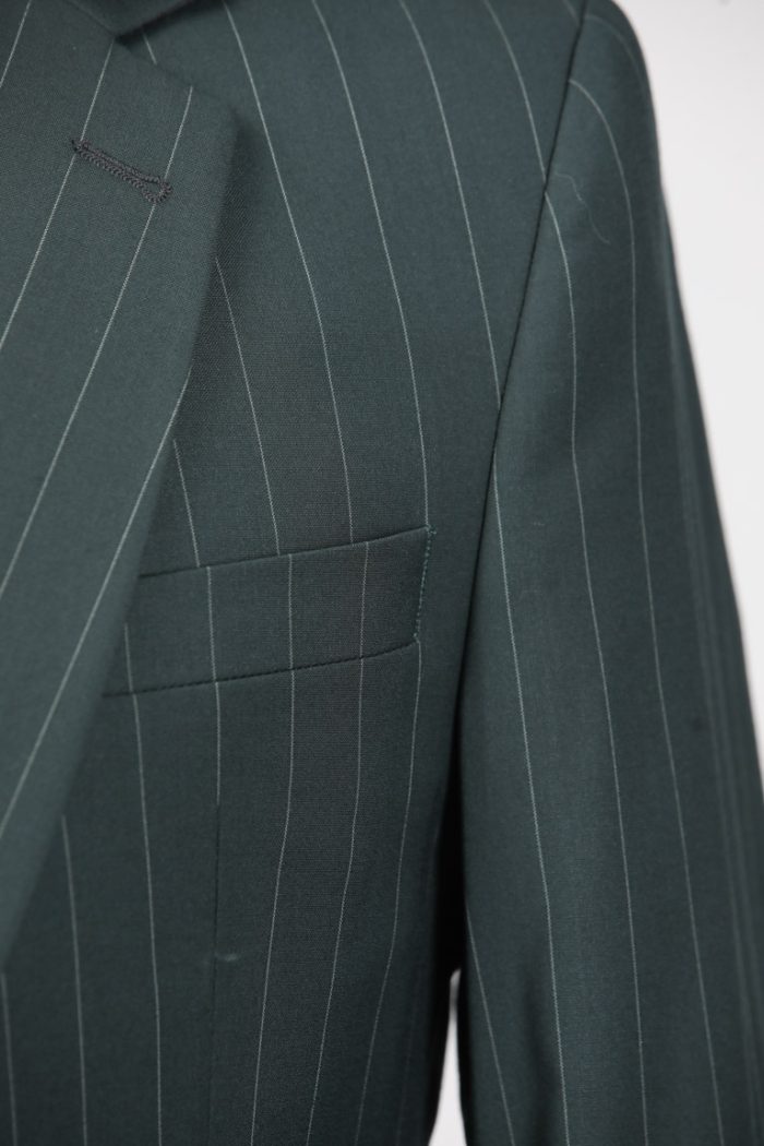 Costum Verde în Dungi ROSINNI - imagine 2