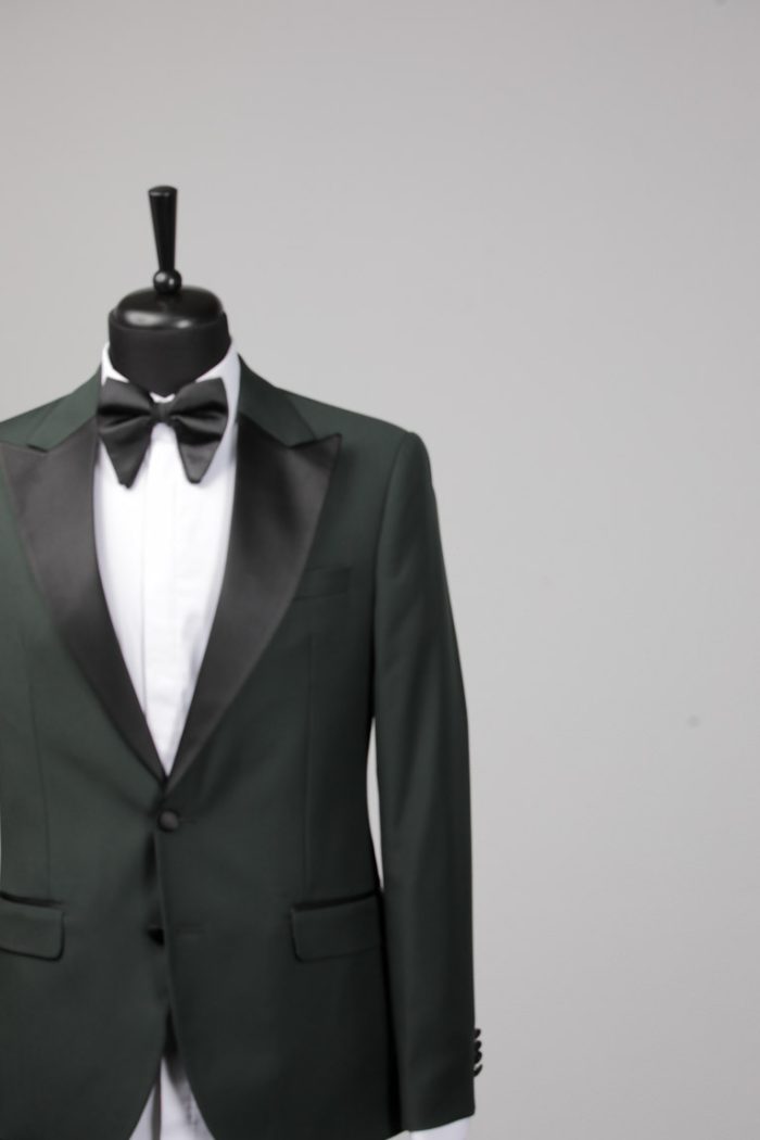 Costum de Mire Verde Închis Uni cu Pantalon Negru – ROSINNI - imagine 4