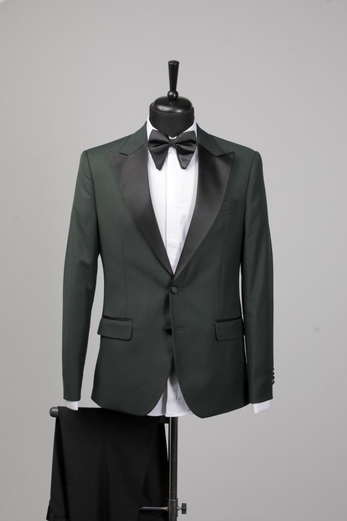 Costum de Mire Verde Închis Uni cu Pantalon Negru – ROSINNI - imagine 5