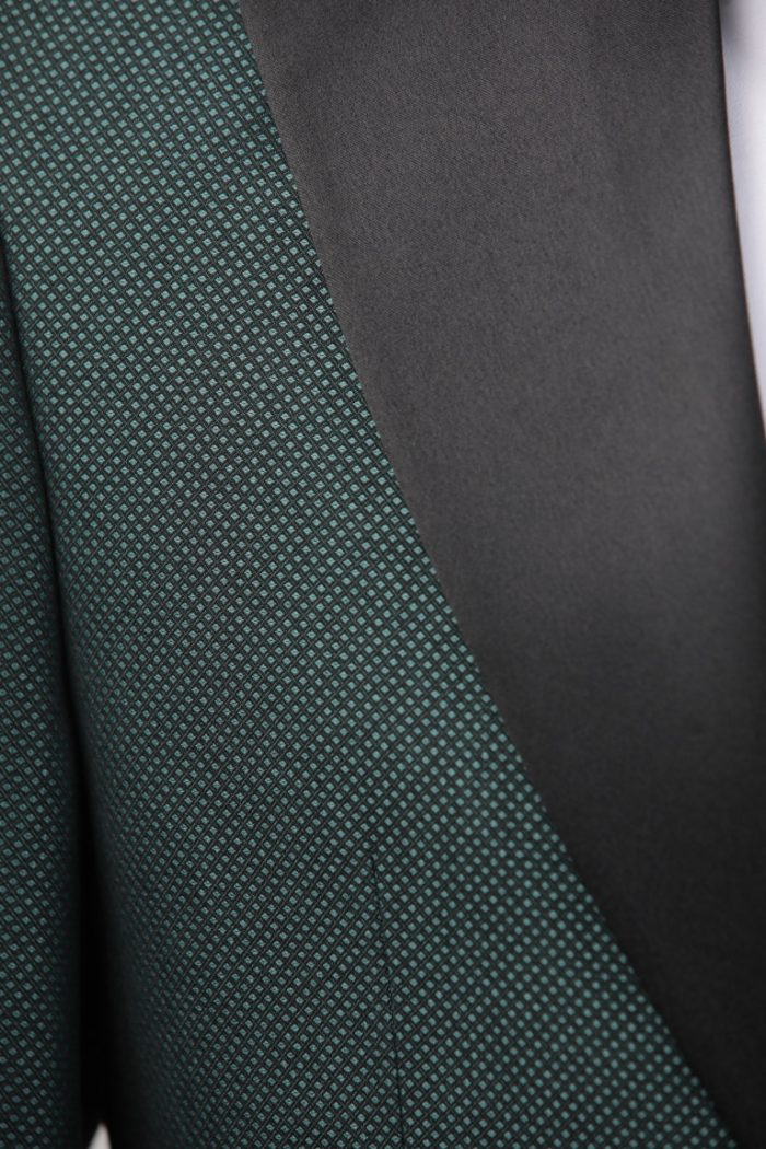 Costum de Mire Verde Texturat cu Pantalon Negru – ROSINNI - imagine 2