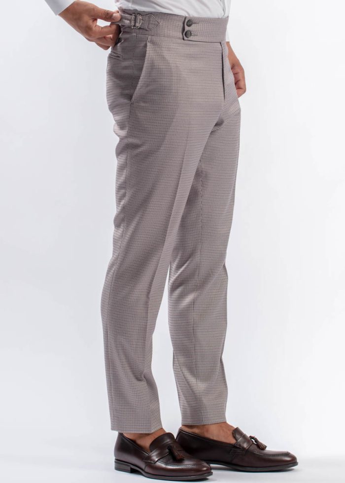 Pantaloni Sartoriali din Lână cu Sistem de Ajustare în Talie - imagine 7