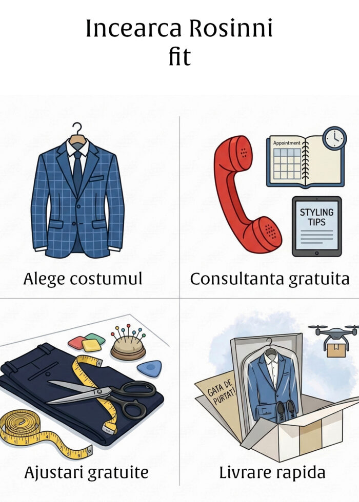 Costum de Mire Verde Texturat cu Pantalon Negru – ROSINNI - imagine 7