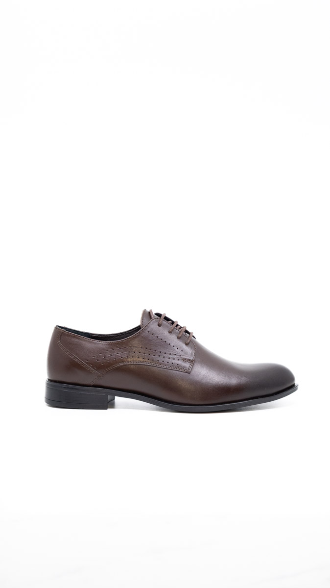 costume barbati sibiu costume de mire costume de ceremonie camasi sibiu camasi de mire camasi elegante-12 Pantofi Rosinni Derby Brown – Piele Naturală cu Detalii Brogue Discrete - imagine 1